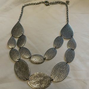 Silver-colored costume jewelry necklace